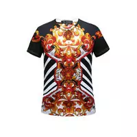 versace t-shirt unisexe graphique haute couture dragon pattern